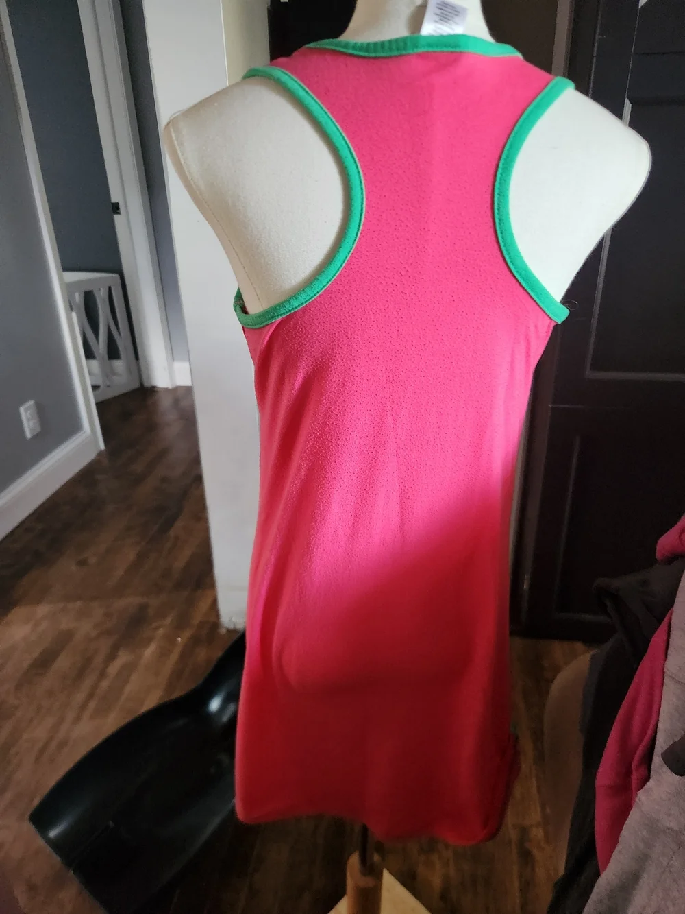 Girls' Pink Watermelon Print Nightgown with Green Trim